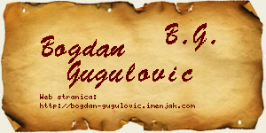 Bogdan Gugulović vizit kartica